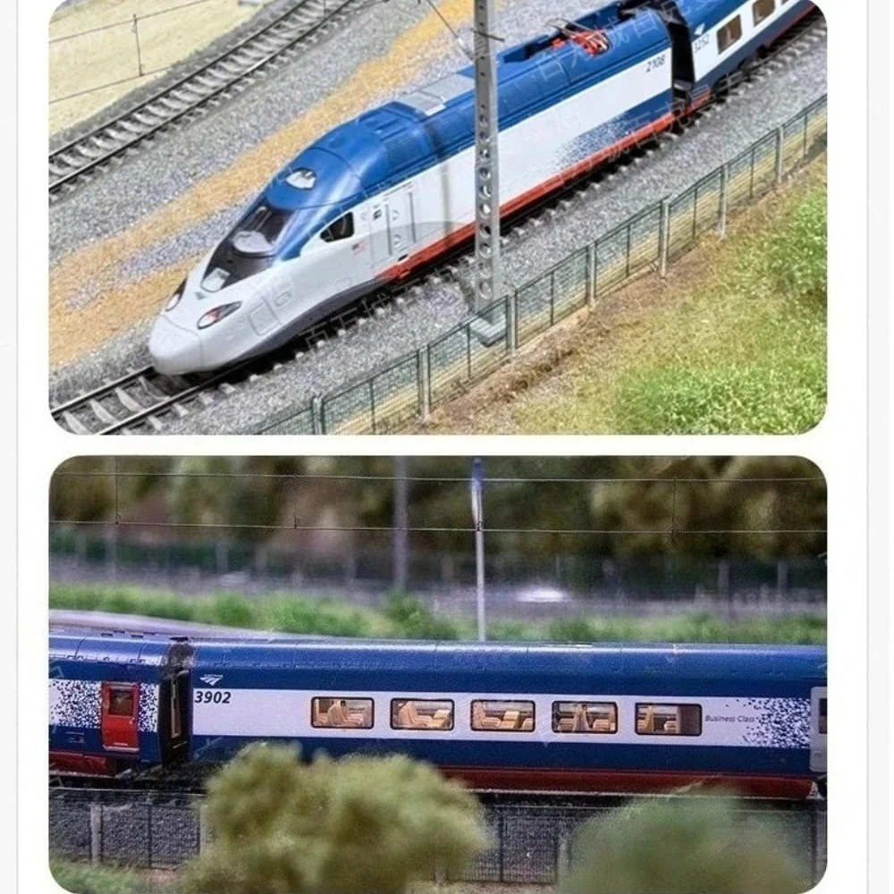 HO Type 1/87 Toy Train Express Train Set with Lights, Controllers and Tracks Train Model Set Boys Toy Gift