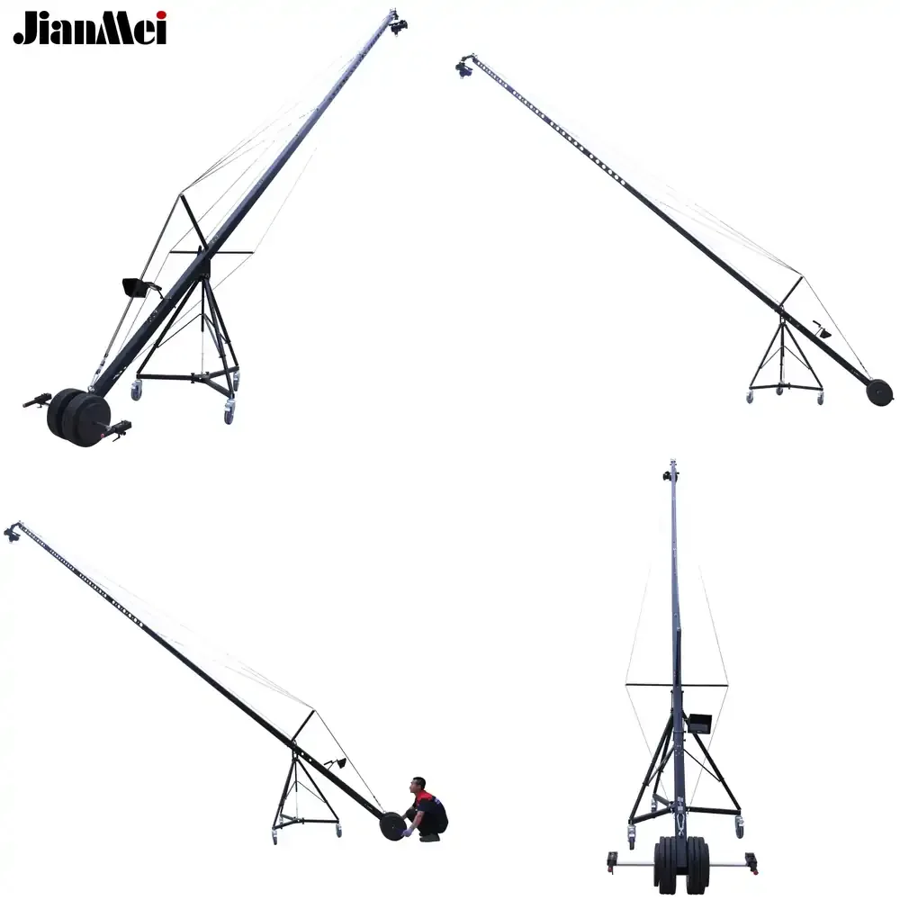 Jianmei XF1028-10M Jimy Jib Camera Crane Pan Tilt Linmei Si Camera Crane Remote Head Jeab Crane 2 axe Camera