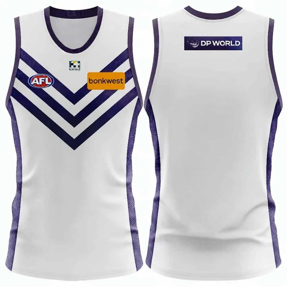 26 Australische Trainings-Trikots, Sport-Trikots, unverzichtbare Trikots für Fans, Fremantle Dockers, 3D-Druck, Sport-Trikots, passende Familien-Trikots – Detail 7