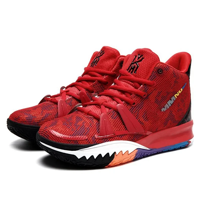 أحذية كرة السلة كبيرة الحجم للرجال الأوروبية 7th الجيل أحذية الحرب شبكة عالية أعلى أحذية ارتداء مقاومة امتصاص الصدمات حماية #4