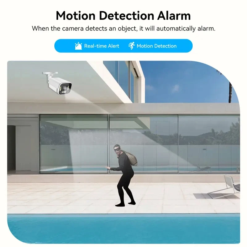 4K IP Camera 4MP Waterproof Outdoor AHD Camera Two Way Audio Color Nightvision Home Surveillance System
