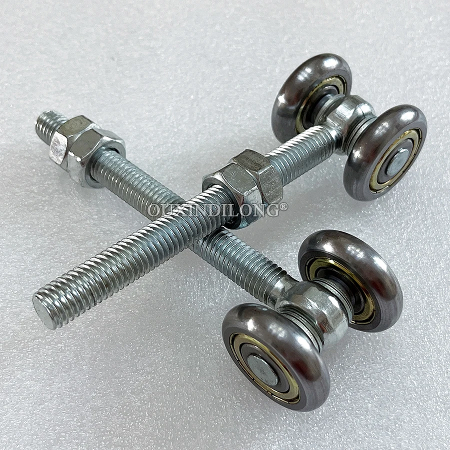 HOT 4PCS/LOT Metal Heavy Sliding Door Rollers Industrial Hanging Rail Wheels Assembly Line Pulleys Runners Loading 100KG