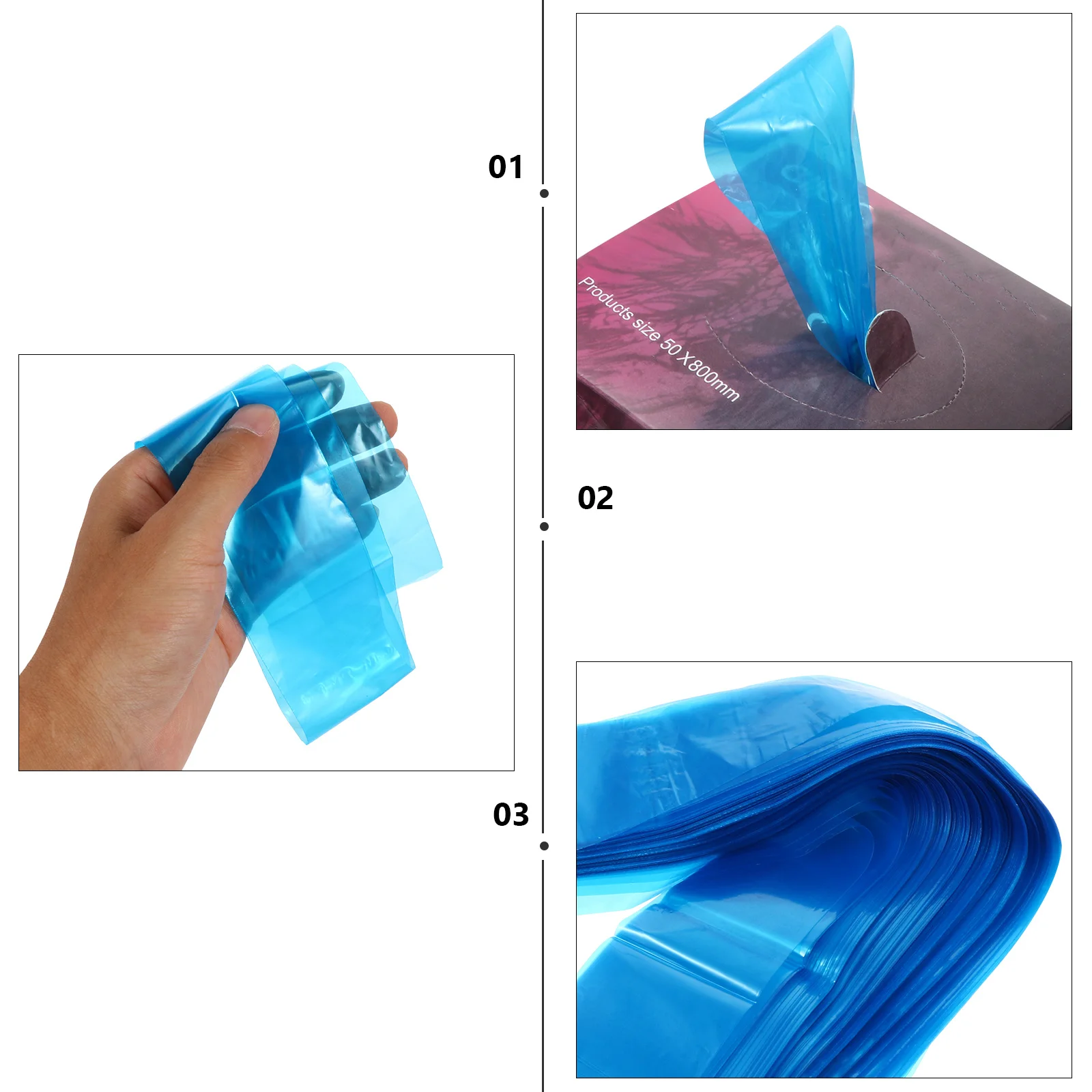 125 قطعة مشبك الوشم الحبل الأكمام عالية الجودة البلاستيك آلة يمكن التخلص منها يغطي يمنع بقع الصباغ آمنة العمل منطقة كبيرة #2