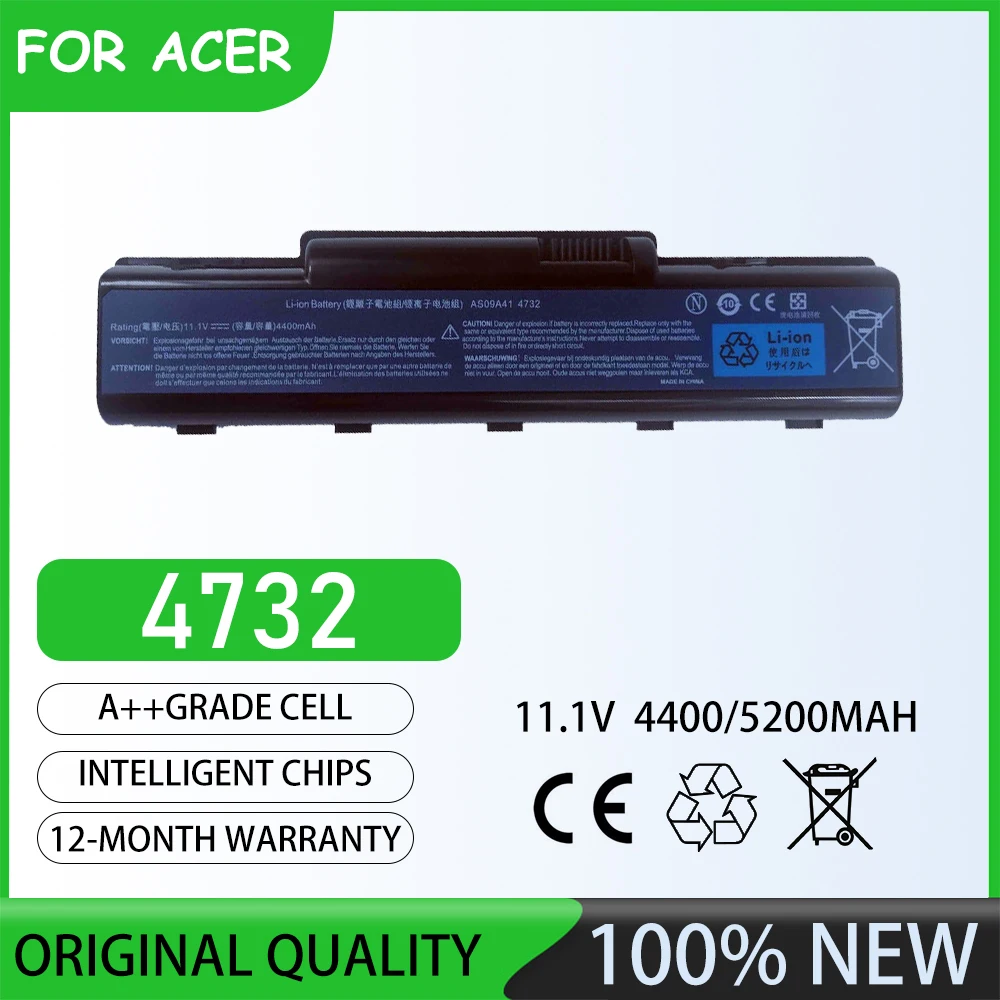 Batería Nueva para Portátil de 11.1V 5200mAh 4732 para ACER 5517/4332/4732Z/5332/5334/5516/5517/5532 Emachine D525/E525/E625