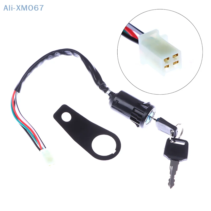 Juego de accesorios universales para motocicleta, llave de bloqueo de interruptor de encendido con soporte para la mayoría de los 50cc, 70CC, 90CC, 110CC, 150cc, 1 Juego