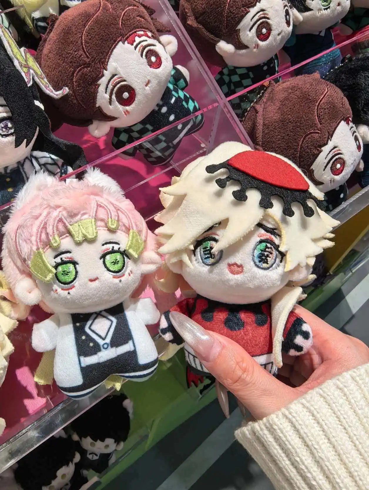 Demon Anime Figure Giyu Tomioka Mitsuri Kanroji Douma 10cm Cotton Doll Plush Toy Cute Desktop Decoration Festival Gift For Fans