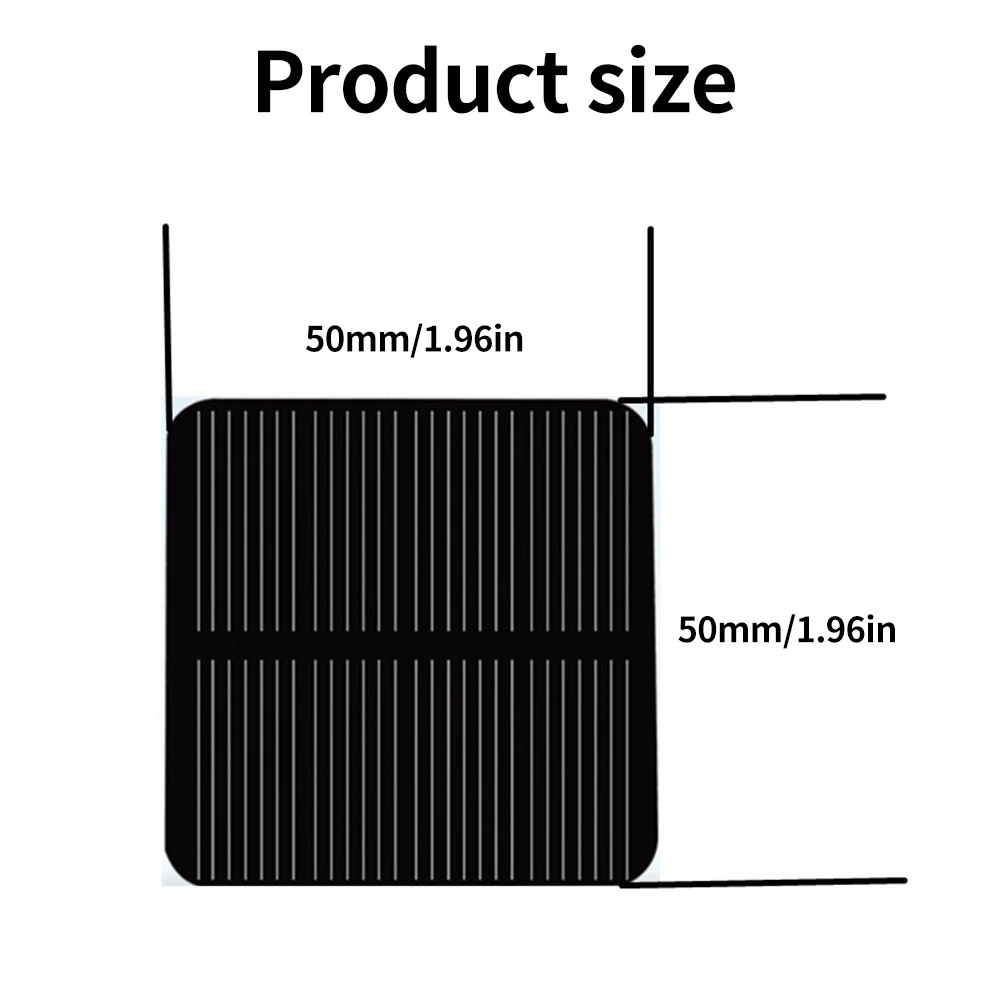 2V 160mA 0.32W 50*50MM Solar Panels DIY For Battery Cell Phone Chargers Monocrystalline Silicon Module For Camping