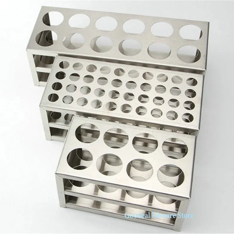 1pcs Lab Stainless Steel Colorimetric Tube Rack Centrifuge Tube Rack Test Tube Holder school experiment Multifunctional Support