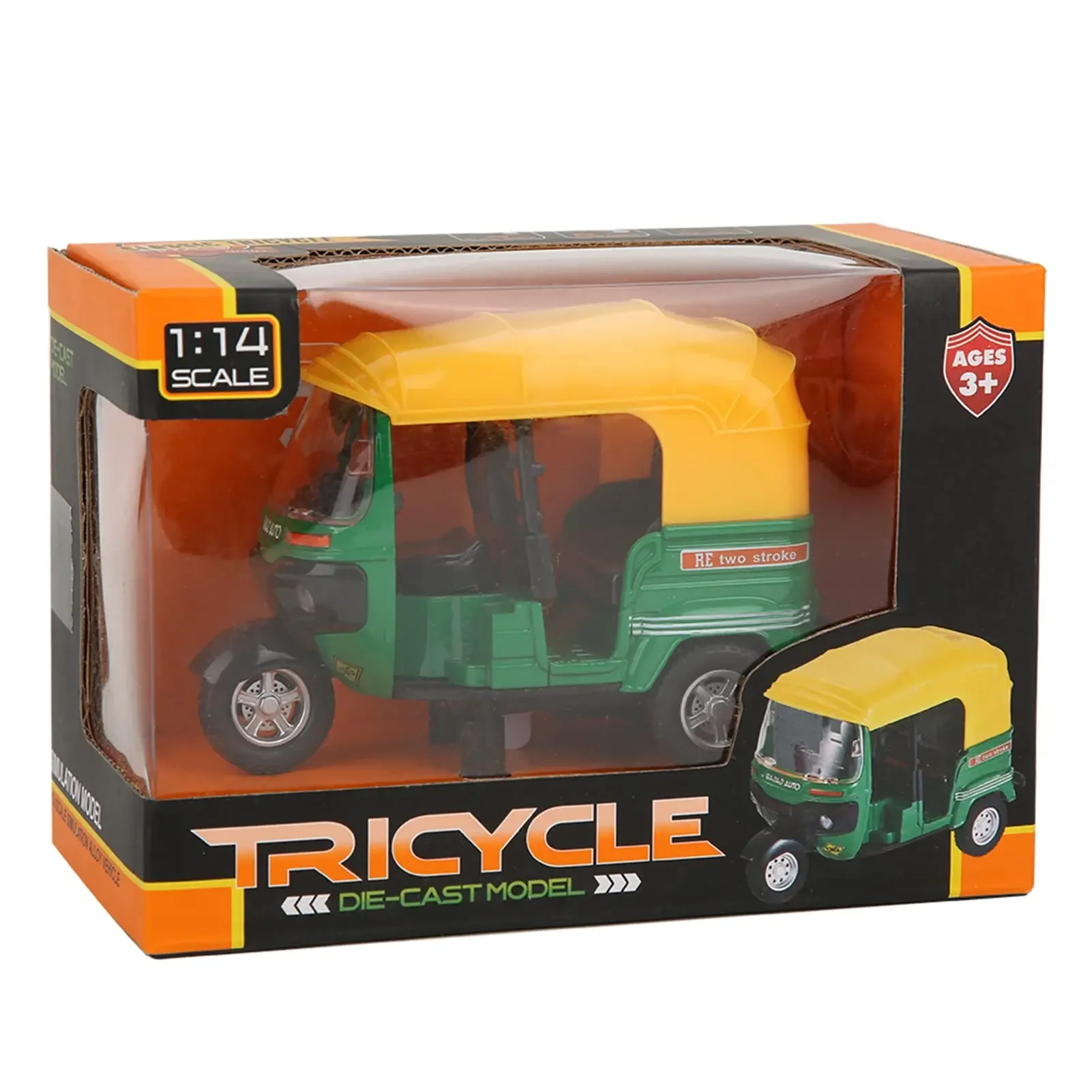 Tricycle en alliage avec son et lumière, modèle de voiture à retirer, modèle de moto, jouets, cadeaux de voiture pour enfants, collection