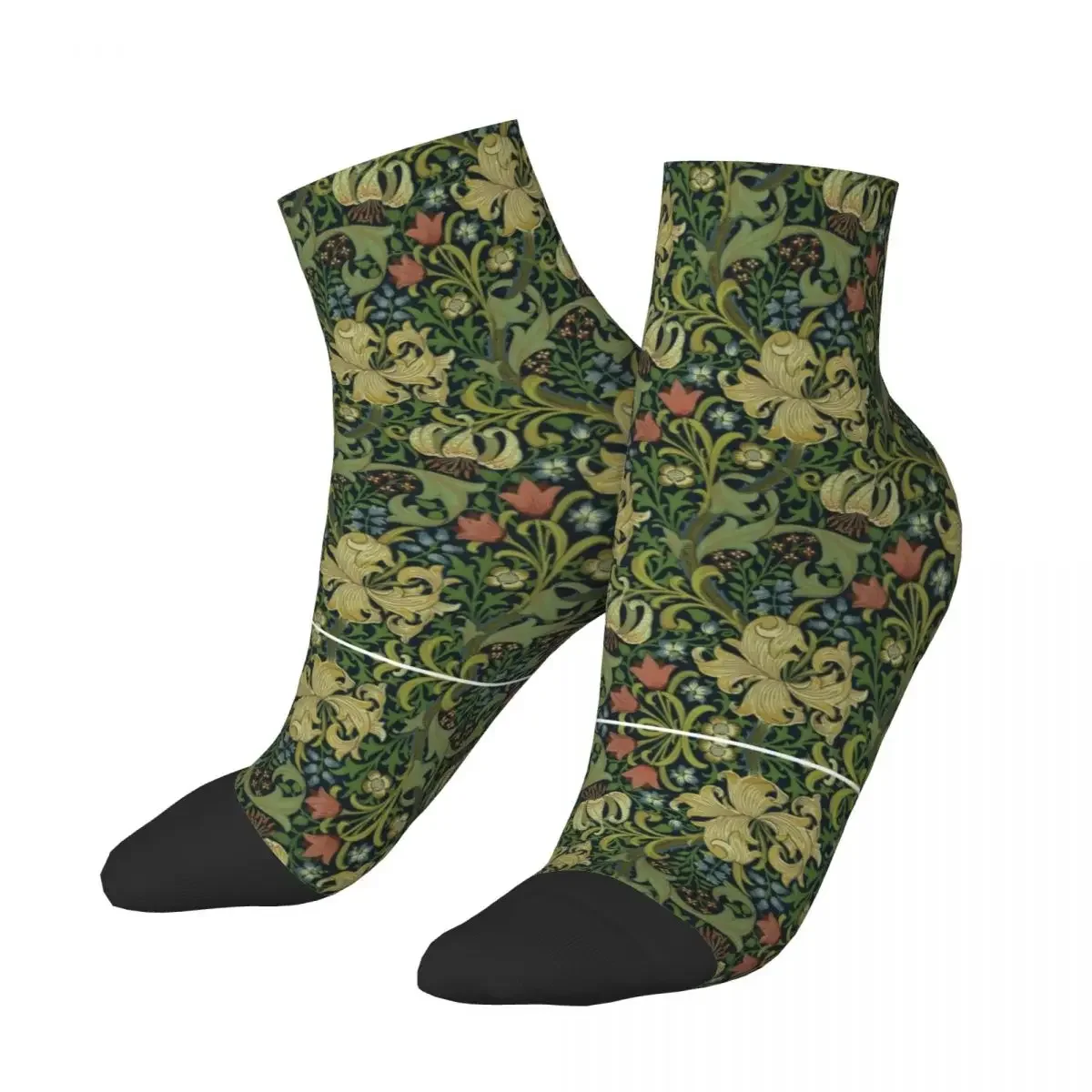 William Morris Company Dress Socks Mens Womens Warm Fashion Novelty Floral Textile Pattern Crew Socks