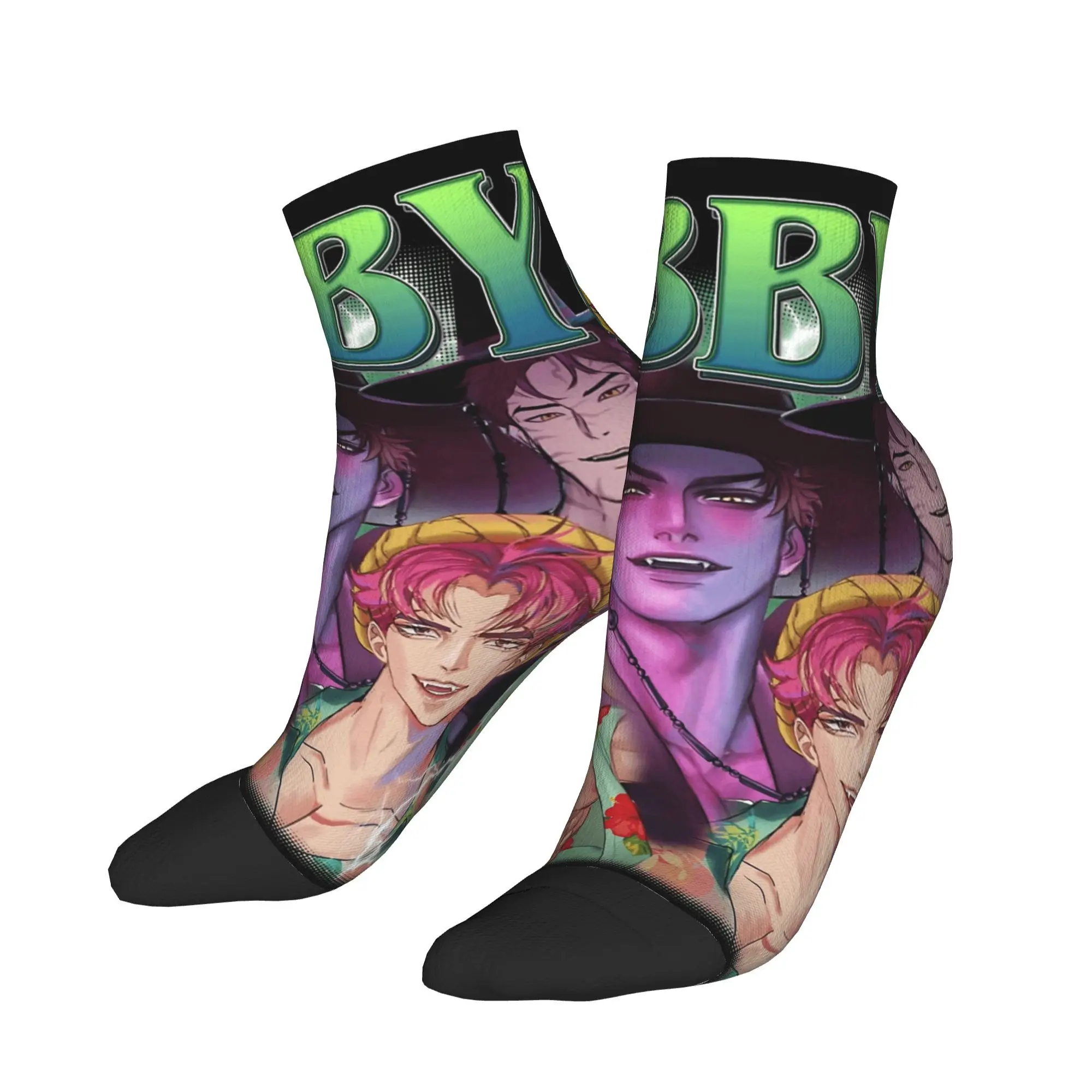 

Vintage ABBY Saja Boys Kpop Demon Hunters Ankle Socks Adults Men Soft Fashion Sock Summer Outdoor Sports Anti Skid Design Socks