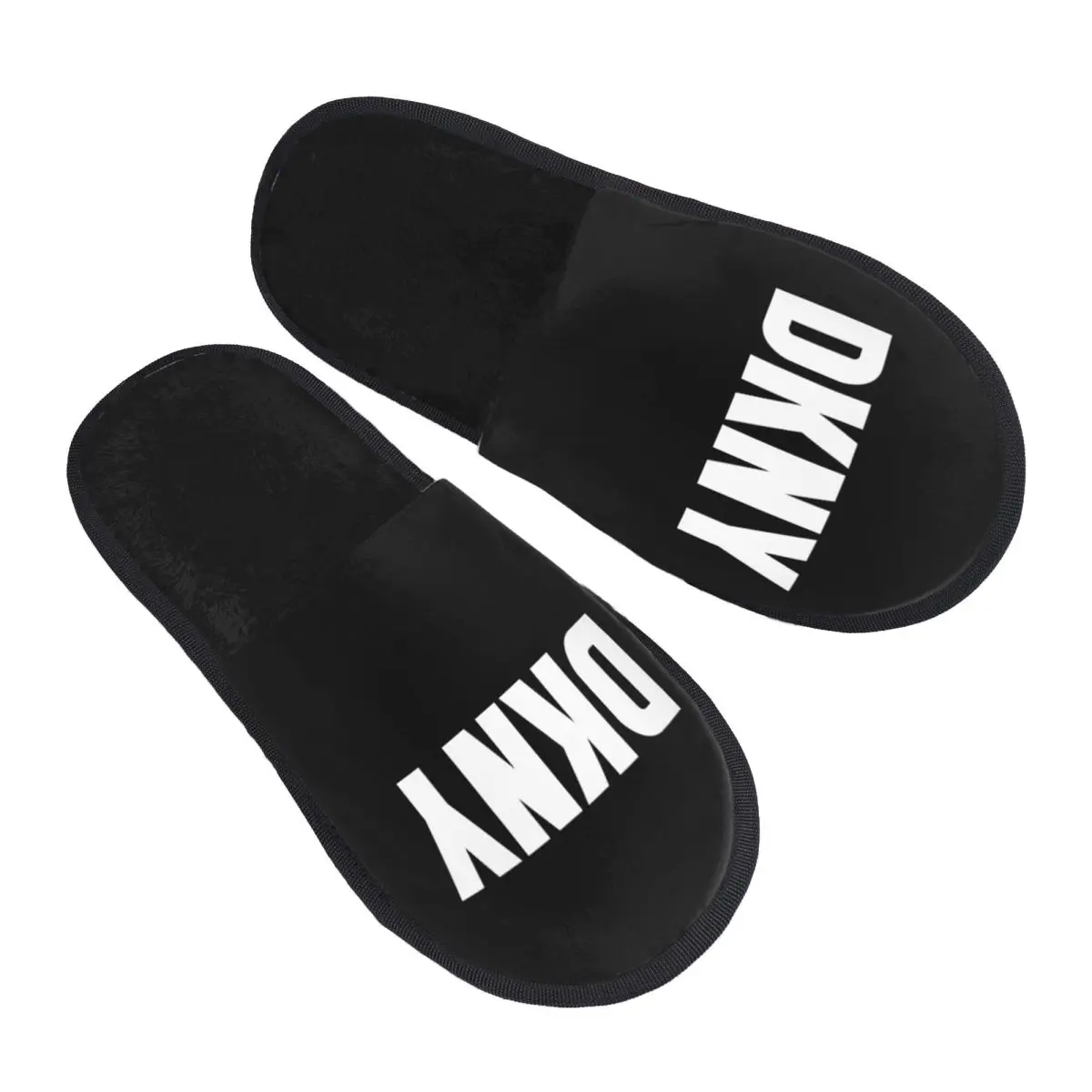 Fashion DKNYs Home Cotton Slippers Non-skid Cozy Household Fur Slides Slippers Bedroom