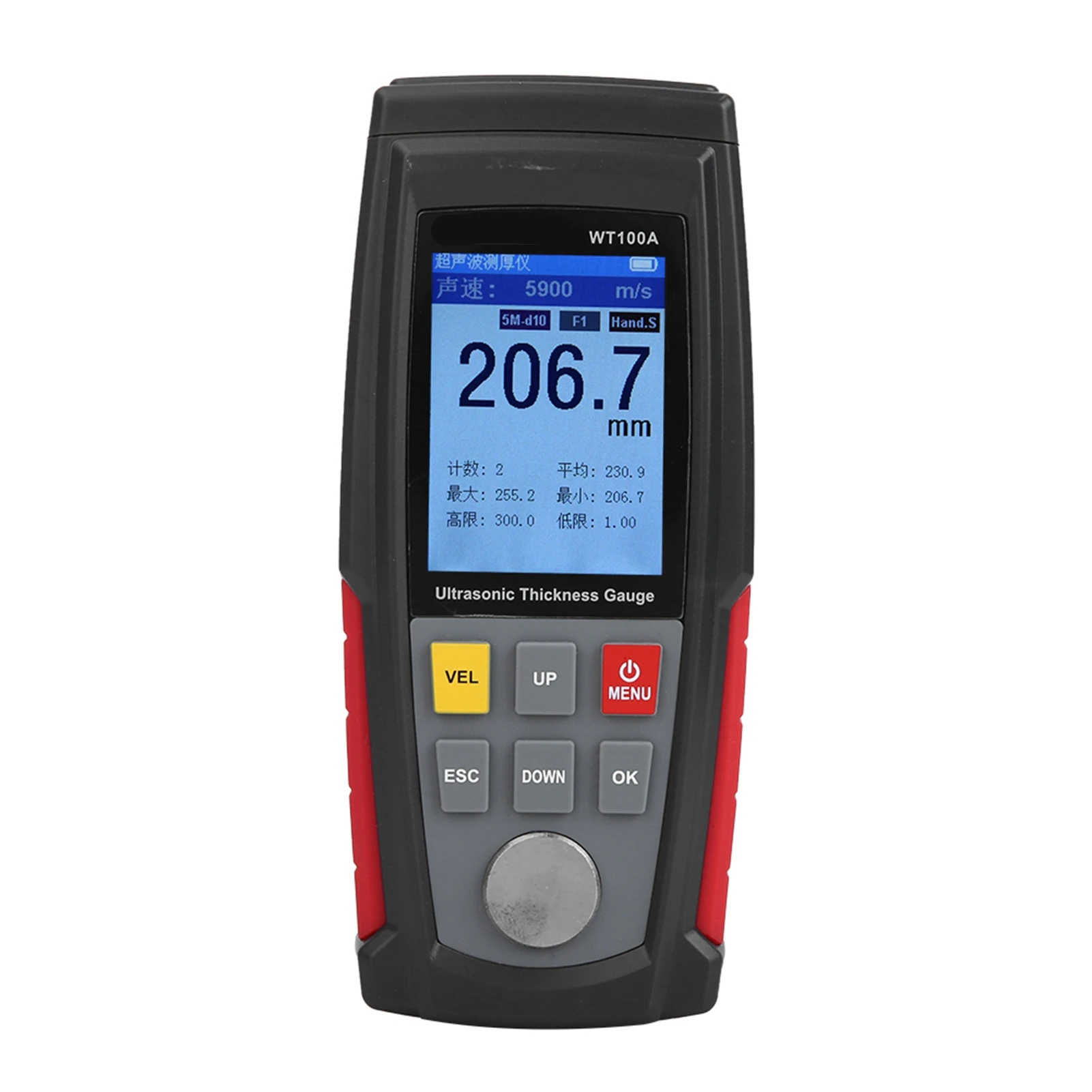 Digital Ultrasonic Thickness Gauge WT100A High Precision Digital Ultrasonic Thickness Gauge Meter Tester USB Charging