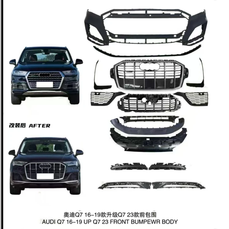 

SQ7 Q7 Bodykit Front with Rear Bumper Old Upgrade to New Style Bodykit for audis Q7 SQ7 2016-2019 Upgrade to RSQ7 2025