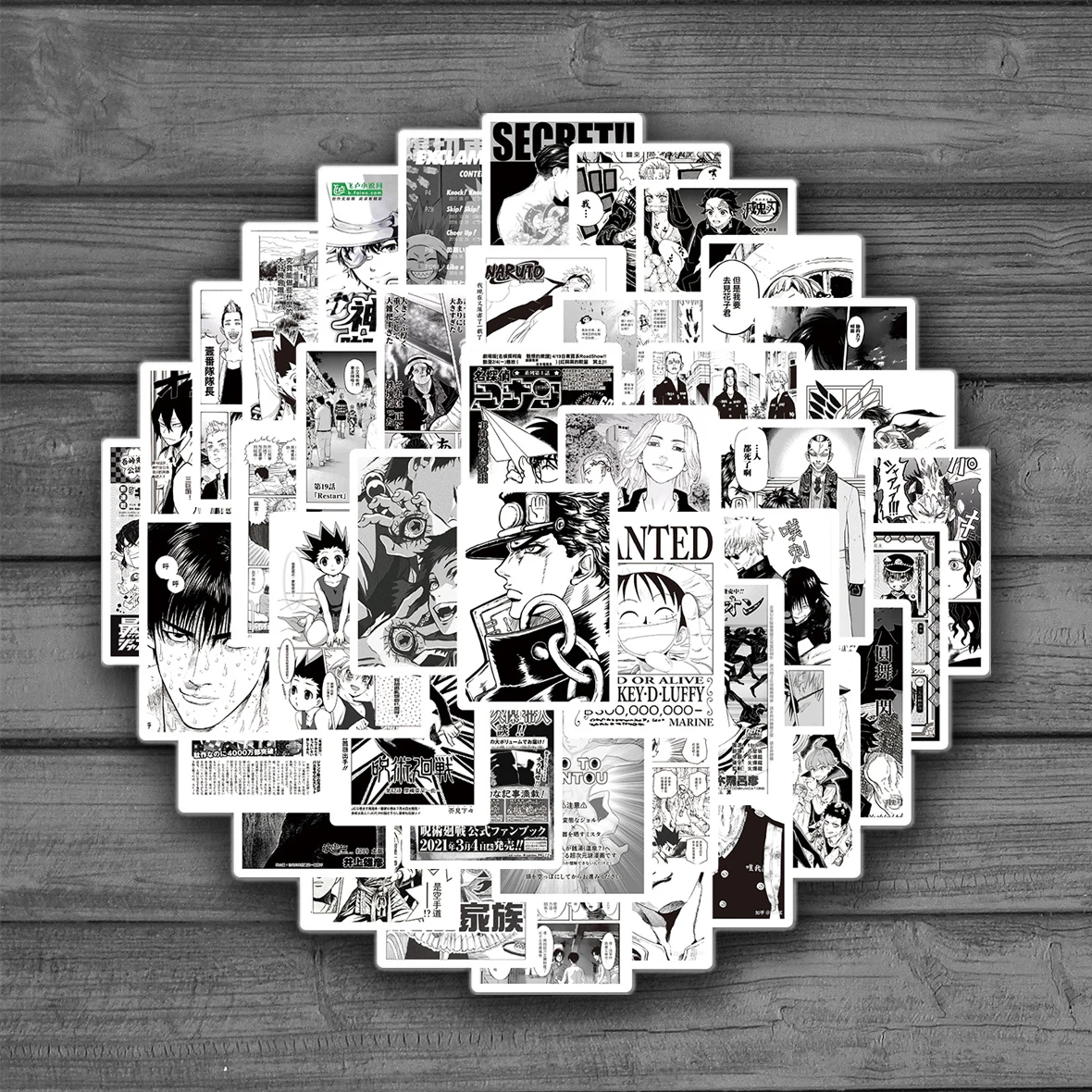 믹스 애니메이션 포스터 스티커 주주쓰 가이젠 데몬 슬레이어 노트북 스케이트 보드 기타 수하물 스크랩북 피규어 그래피티 데칼 장난감, 50 개 