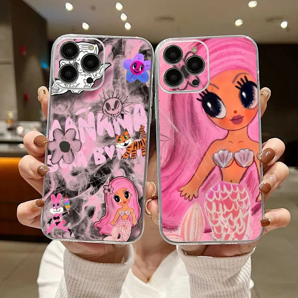 

Karol G Singer Cute Phone Case For iPhone 15,14,13,12,11 Plus,Pro,Max,XR,XS,X,7,8 Plus,SE,Mini Transparent Silicone Soft