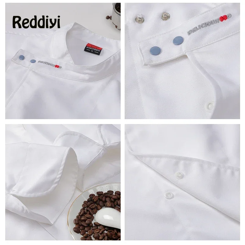 Kochuniform 3-teiliges Set Großhandel Unisex Küchenschürze Kochmütze Bäckerei Catering Arbeit Langarm Kochhemd Kellner Arbeitskleidung