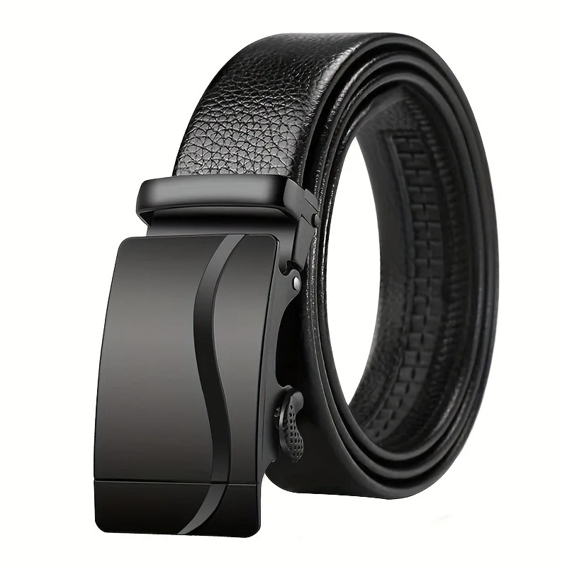 Men belt Leather Belt Metal Alloy Automatic Buckle Brand Luxury Design Waist Belts for Men Strap Male