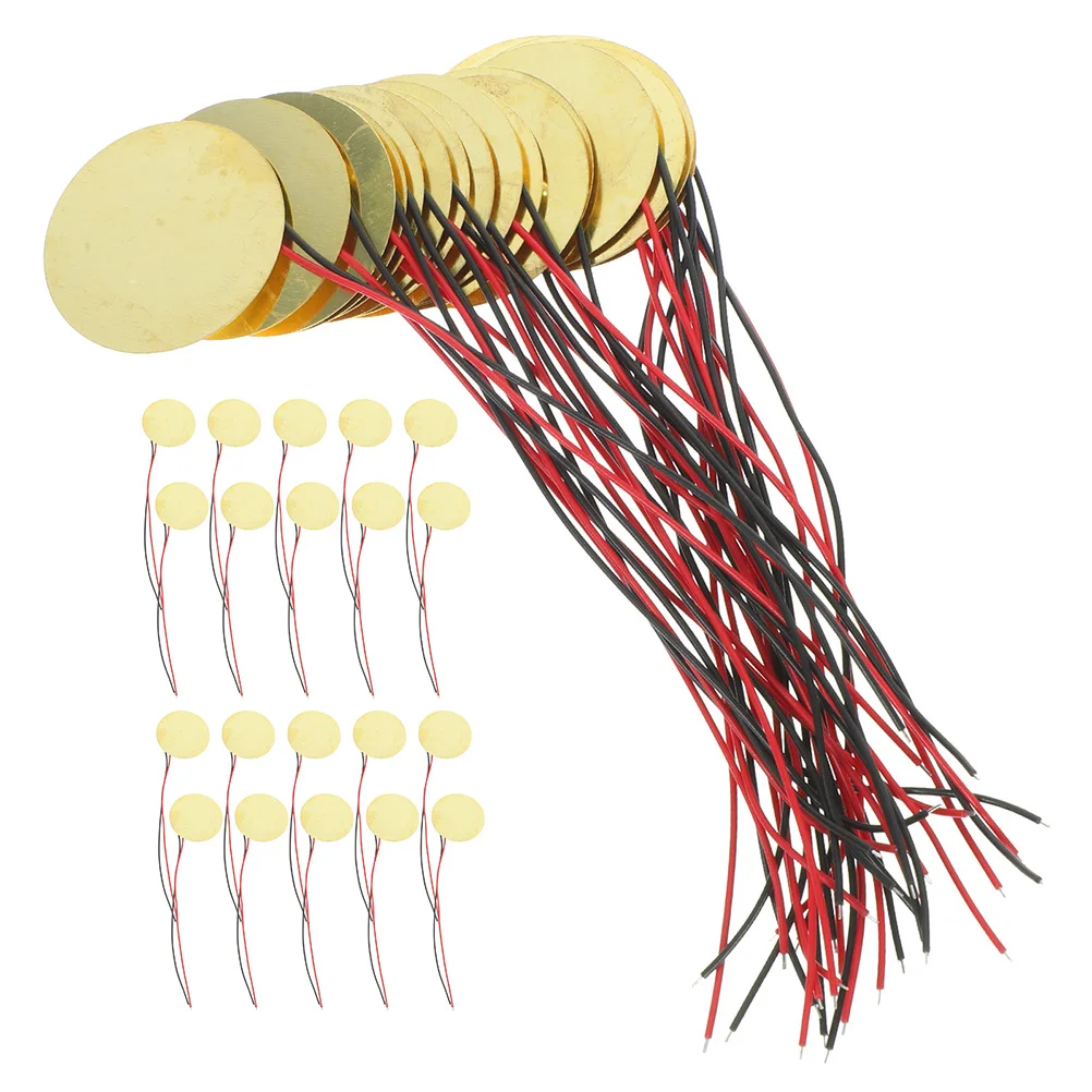 

40pcs Piezo Trigger Buzzer Guitar Instrument Piezo Acoustic Drum Trigger Discs Electric Ceramic Discs Music Sound Sensor Pickup