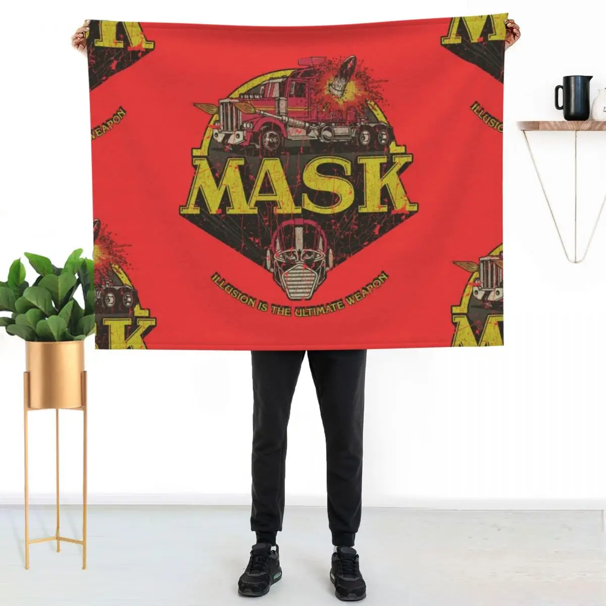 

M.A.S.K. - Mobile Armored Strike Kommand 1985 Throw Blanket Soft Breathable Blanket for Night Sleeping