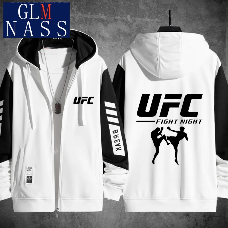 UFC Ultimate Fighting Championship Event Hooded Jacket Zip Up Hoodie Unisex Men Women Casual Outerwear