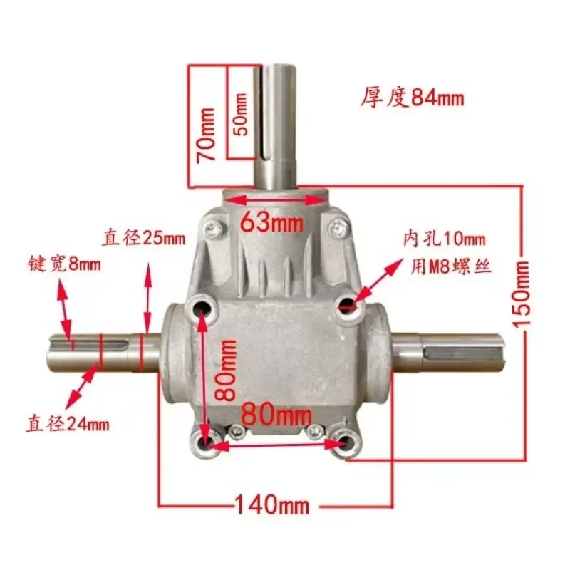 for 90 Degree Right Angle Gear Transmission Small Spiral Bevel T-type Steering Reversing