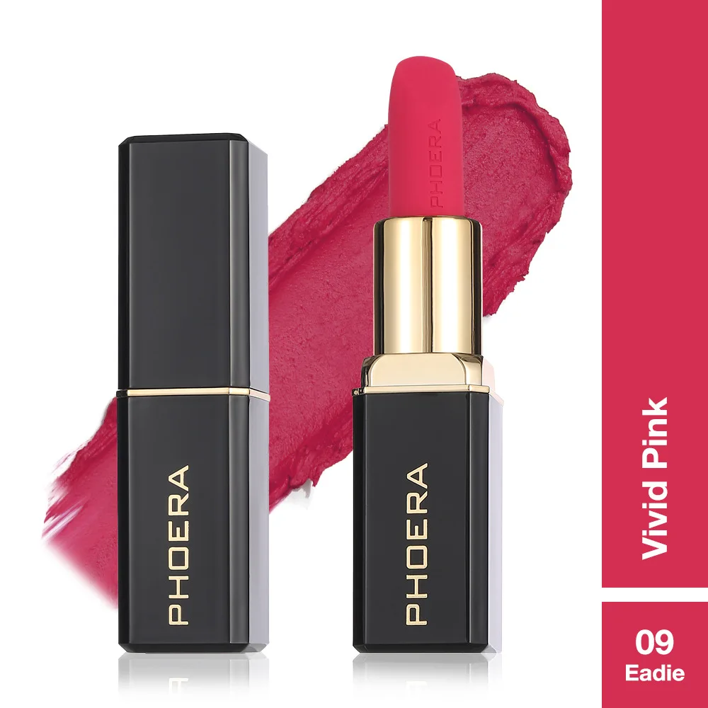 PHOERA Matte Lipstick Classic Beauty Lip Gloss Velvet LippenstiftTinted Balm Lip Tint Makeup 10 Colors Available