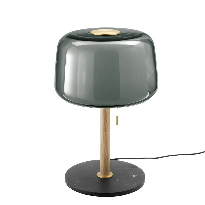 

Nordic high-end bedside lamp simple modern lamp study living room creative glass bedroom table lamp