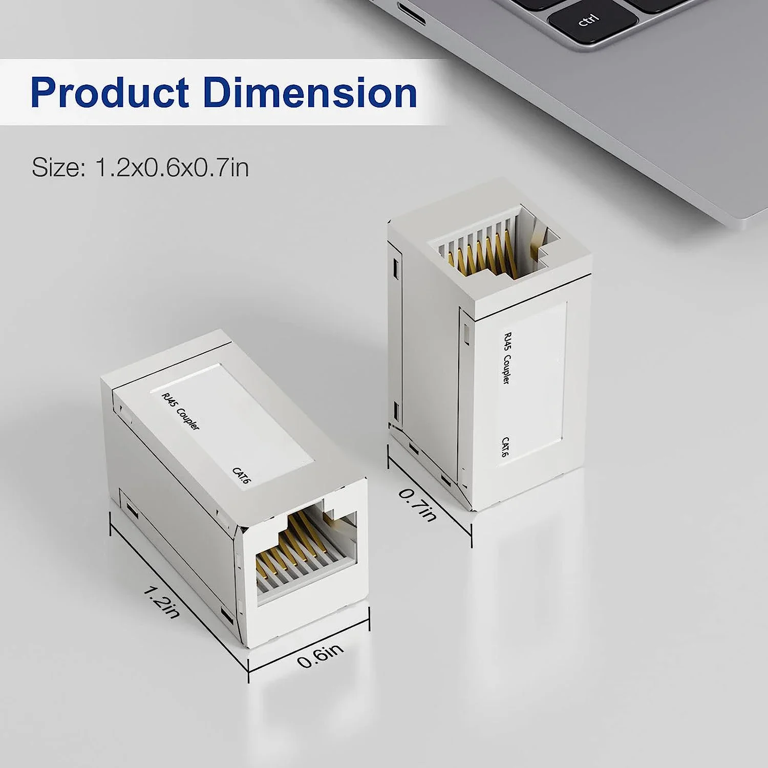 10Gbps RJ45 Female to Female Coupler, Ethernet Extender Connector, Compatible with Cat6 & Cat7 Cables, 1-10 Pack Available
