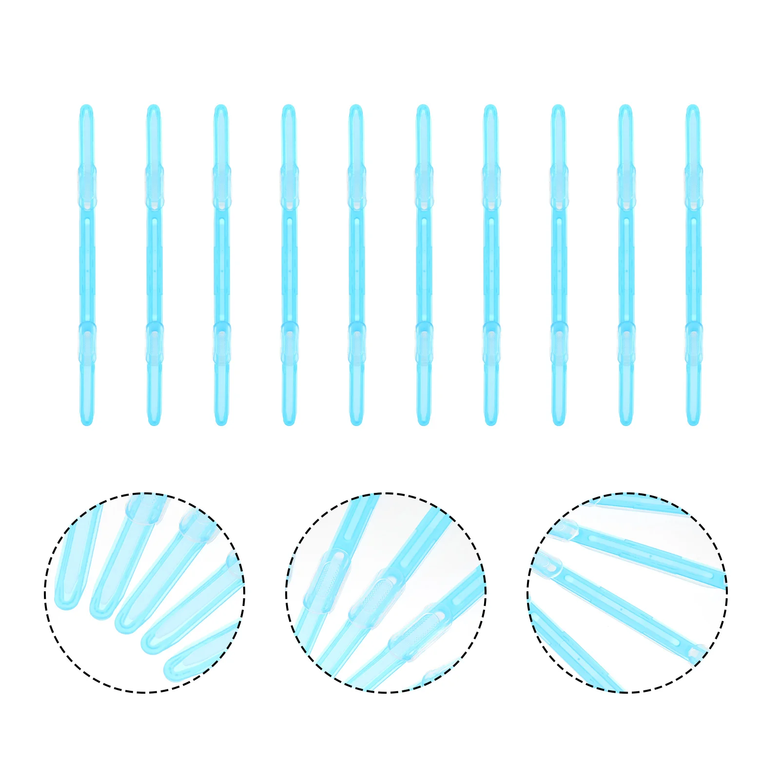 20 PCS Plastic Binder Bookbinding Clips for School Loose-leaf Paper Folder Fasten Stationery Supplies Office