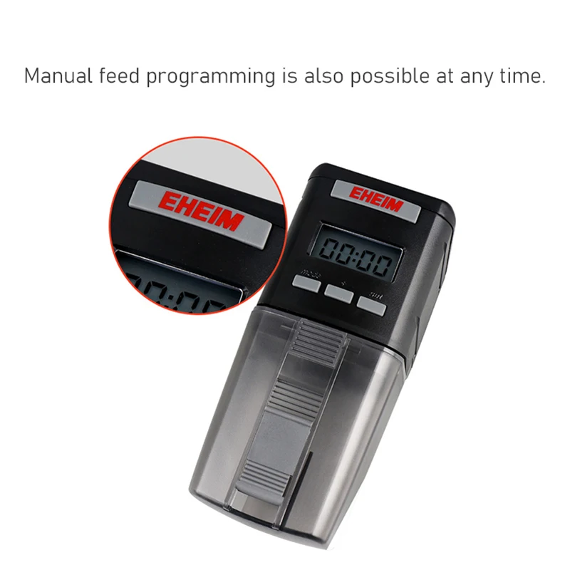 EHEIM Everyday Alimentatore per pesci con timer programmabile alimentato a batteria, alimentatore automatico per acquario