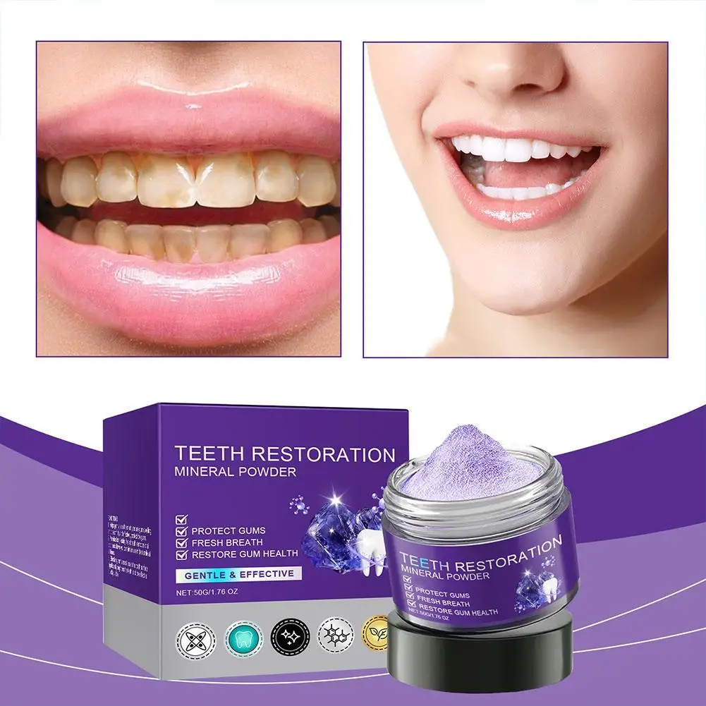 50g Teeth Whitening Powder Remove Plaque Stains Dental Calculus Oral Hygiene Cleaning Fresh Bad Breath Tooth Care Products