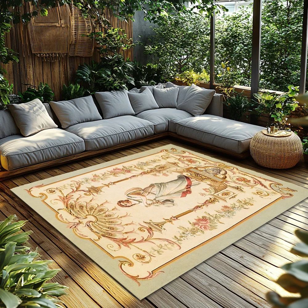 Vintage Persian Rug Antique Style Area Rug Elegant Home Decor Traditional Design Floor Mat Luxury Living Room Carpet Boho Chic A