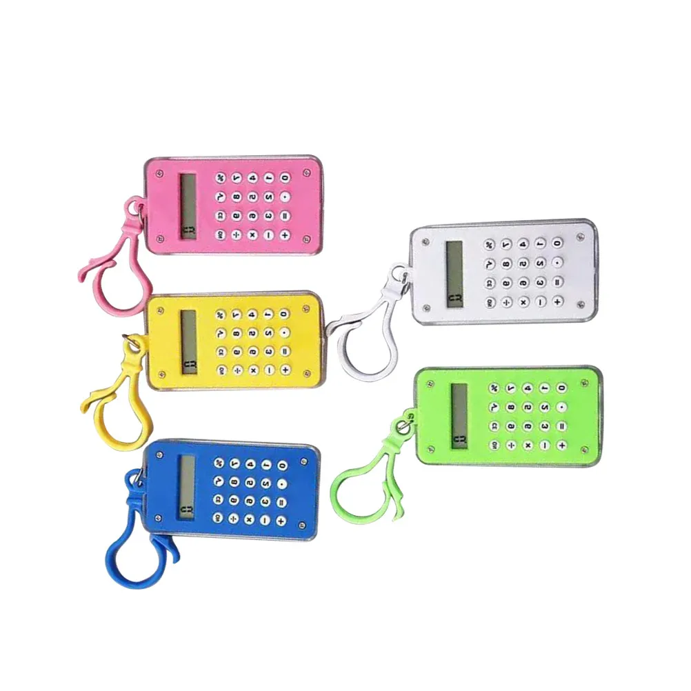 5Pcs Compact Candy Color Mini Calculator Portable for School Office Mathematics Learning Stationary Ball