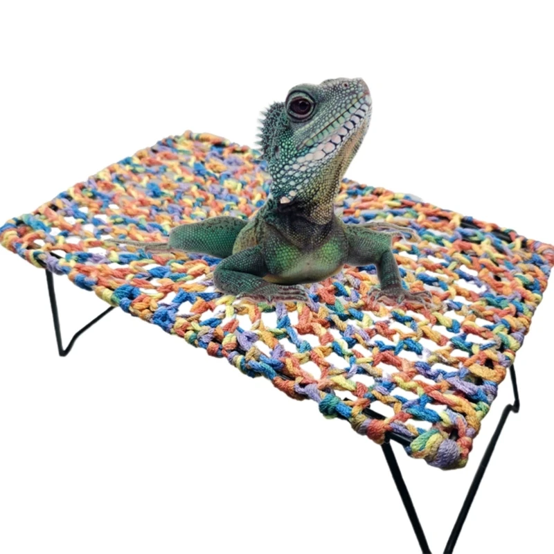 Reptiles Hammock Suitable for Iguanas, Anoles, Geckos, Snake Lizards Crocheted Bed House Handwoven