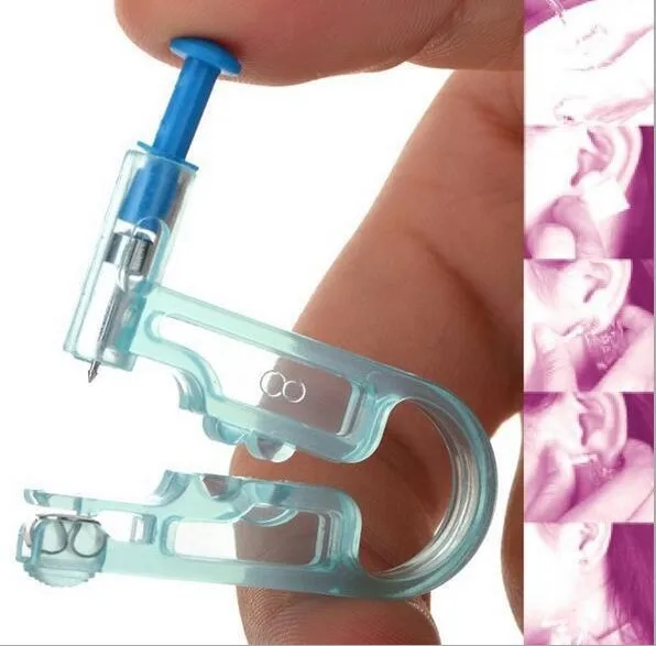 1Pcs Ear Piercing Gun Kit Disposable Disinfect Safety Earring Piercer Machine Studs Nose CLip Body Jewelry Piercing Tool