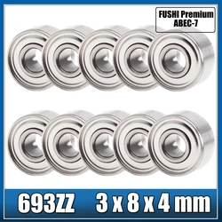693ZZ Bearing 3*8*4 Mm ( 10 Pcs ) ABEC-7 Miniature Engine 693 ZZ Ball Bearing 619/3ZZ R-830ZZ EMQ Motors Fans 693Z 693 Bearings