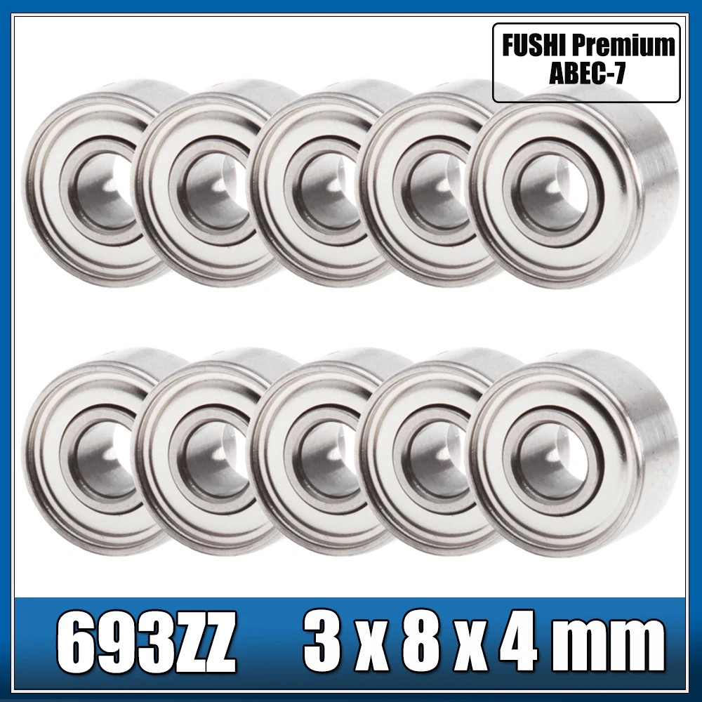 693ZZ Łożysko 3 * 8 * 4 Mm (10 szt.) ABEC-7 Miniaturowy silnik 693 ZZ Łożysko kulkowe 619/3ZZ R-830ZZ Wentylatory silników EMQ 693Z 693 Łożyska