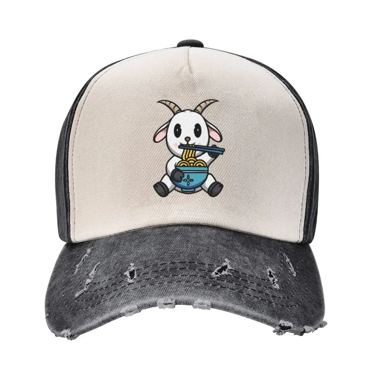 

Cute Goat Eating Ramen Baseball Cap winter hats for men Snapback Cap Hat Beach Women's Beach Outlet 2025 Men's