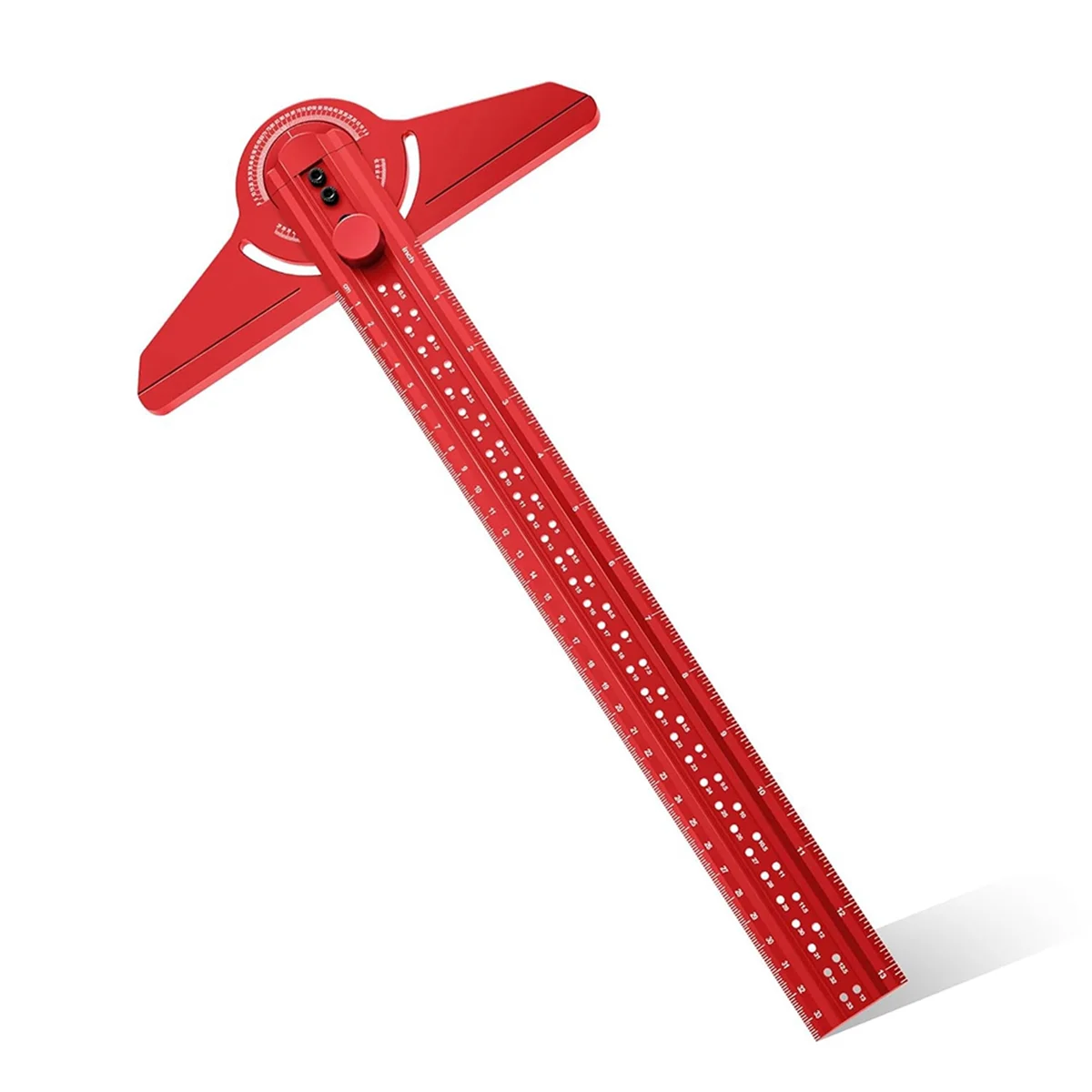 

Angle Finder Protractor,Angle Gauge,Adjustable Aluminum Construction Protractors with 13 Inch Woodworking Ruler Red