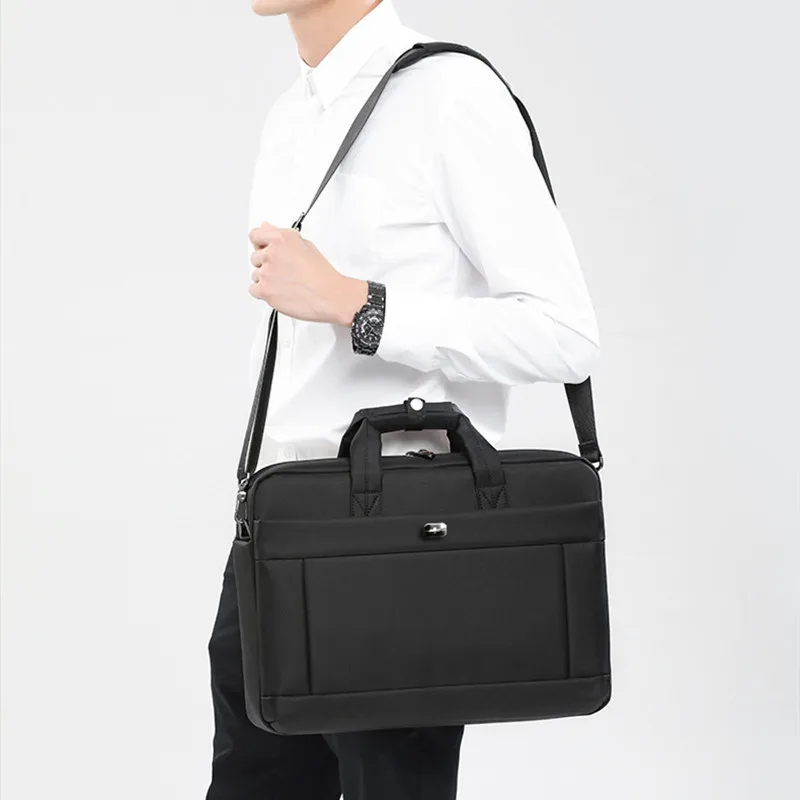 High Quality Oxford Men's Briefcase Large Capacity Handbag Business 15.6 "Inch Laptop Bag Office Male Shoulder Messenger Bag