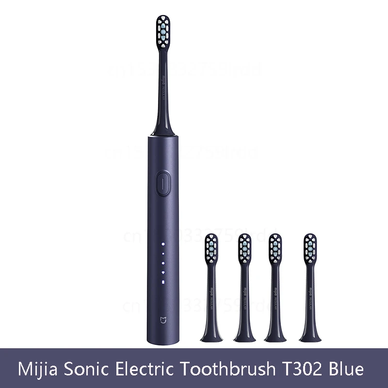 Mijia Sonic Elektrische Zahnbürste T302 3 Farben 4 Bürstenköpfe IPX8 Wasserdicht 360 ° Kabelloses Laden 4 Modi Zahnreinigung
