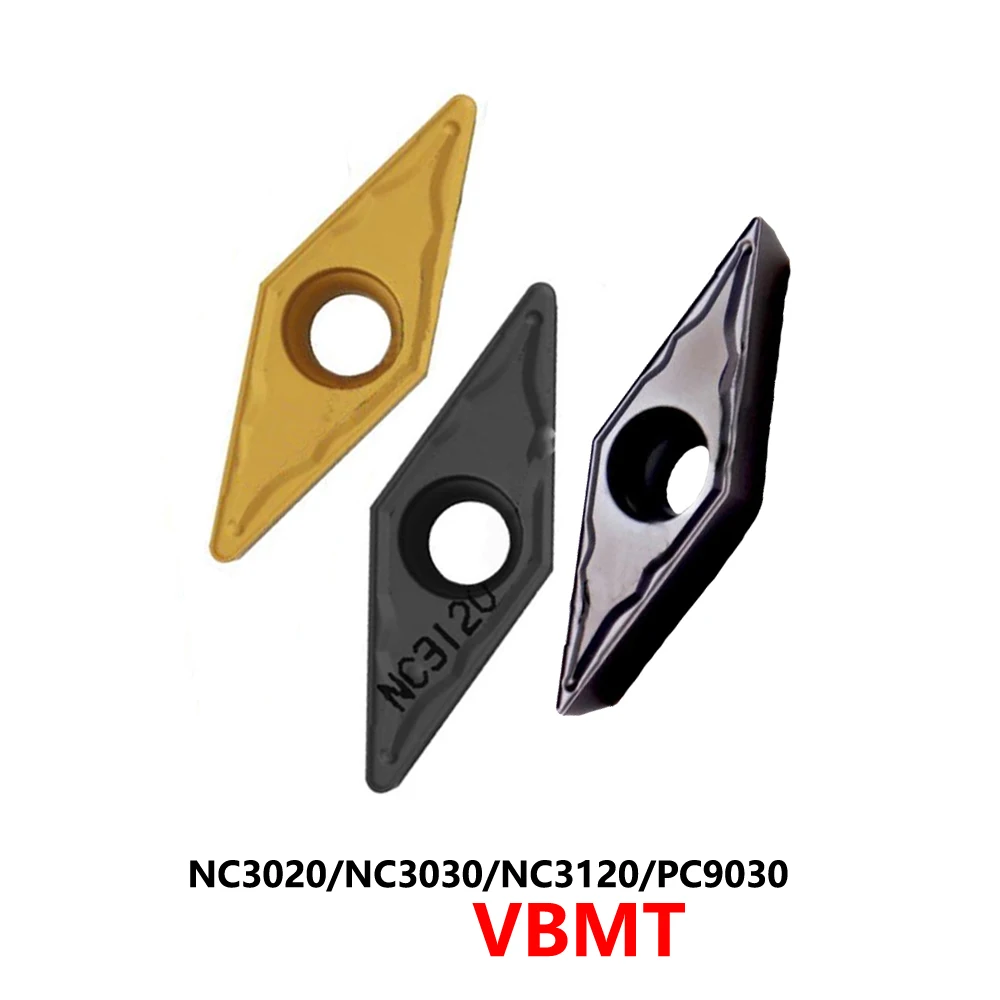 

Original VBMT110304 VBMT160404 VBMT160408 HMP NC3020 NC3030 NC3120 PC9030 Carbide Inserts CNC VBMT 160404 160408 Blade Tools