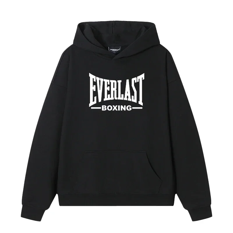 

Men's 2026 Vintage Graphic Hoodie Everlast Logo Font Sweatshirt Casual Long Sleeve Pullover Harajuku Unisex Streetwear Top
