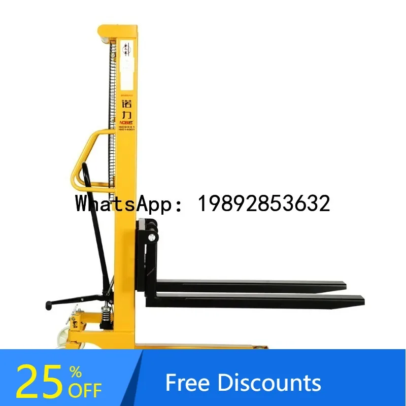 forklift manual hydraulic stacker truck handling warehouse logistics simple rise