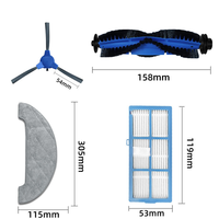 UN-Replacement For Ultenic D5 Series D5S / D5S Pro / D5S Pro+ Robot Vacuum Cleaner Spare Parts Hepa Filter Mop Rag