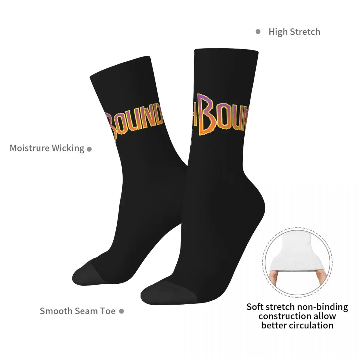 EARTHBOUND LOGO Meias Harajuku Meias Super Macias Todas as Temporadas Meias Longas Acessórios para Presente de Aniversário da Mulher do Homem