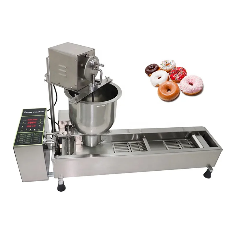 

Automatic 220V 110V Digital Display Doughnut Maker Machine Stainless Steel Single-row Donut Makers Commercial Home Use