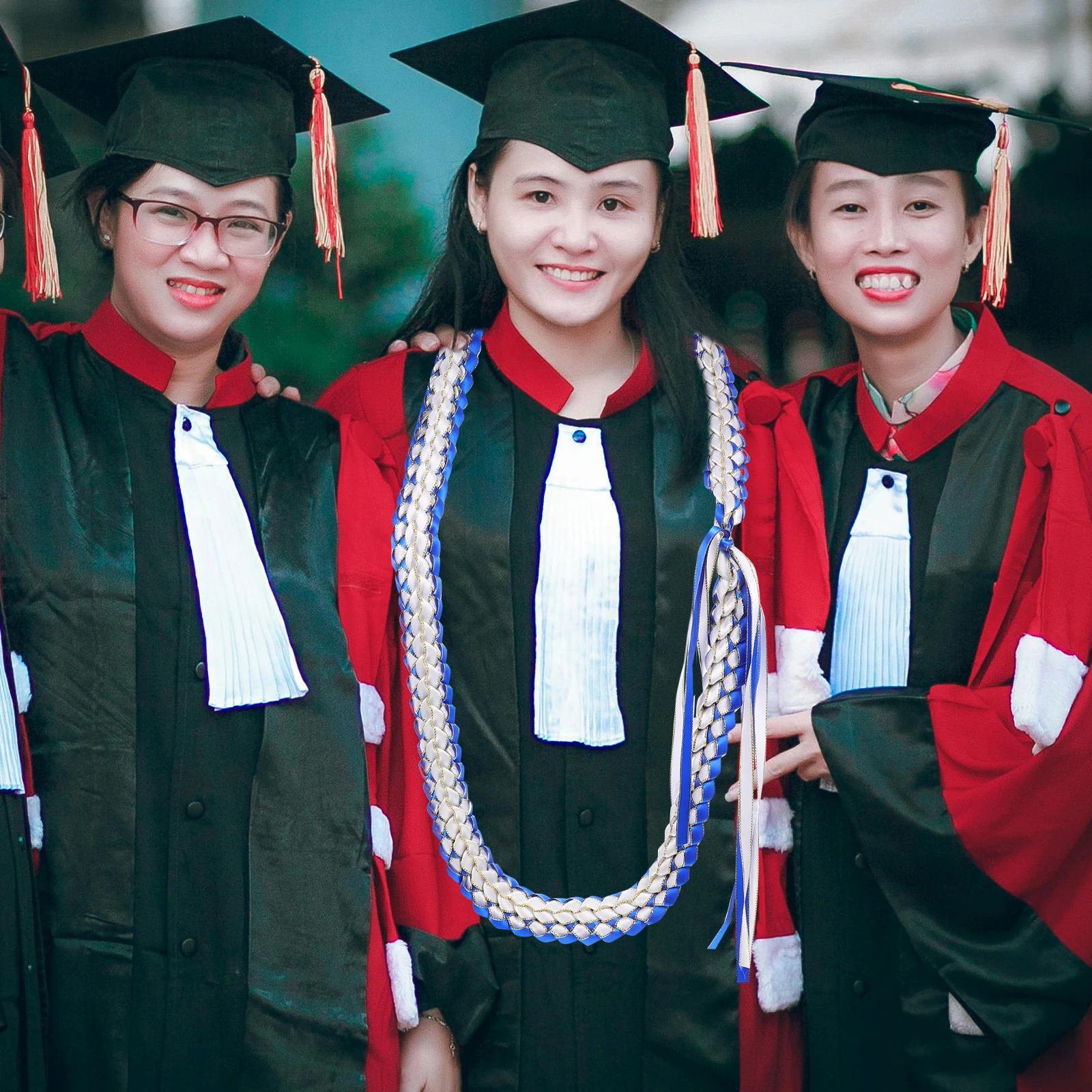 

Garland Necklace Decoration Gradution Cords Black Graduation Honor Braided Ribbon