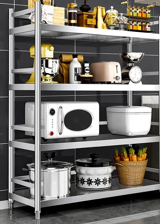 

304 stainless steel rack storage shelf floor to ceiling multi-layer